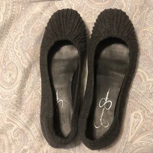 Jessica Simpson fleece ballet flats